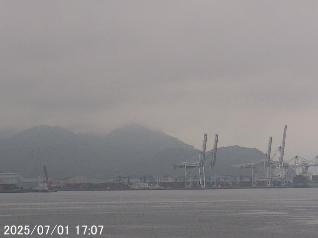 Mt. Fuji seen from Shimizu. 