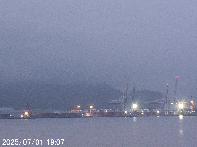 Mt. Fuji seen from Shimizu. 